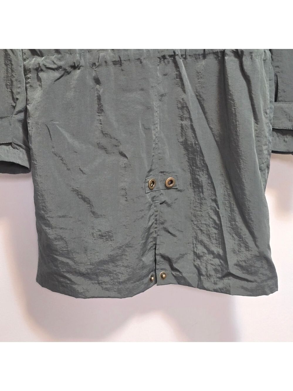 Detachable Hooded Waterproof Utility Military Jacket With Deep Red Zipper Size M - Picture 7 of 10